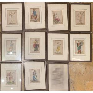 Felice Giani - 10 Study Of Artemis - Watercolor - Ca 1796 Neoclassical Rome Italian Grand Tour