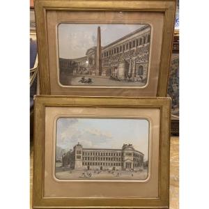 French School - Roman Theater - Late 18th Century - Pompey - Caracalla Italy Ancient Rome 