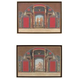 Buti - Campanella - Villa Negroni à Rome -1780  ca Grand Tour Italie