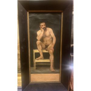 Académie du nu masculin - Carmelo Giarrizzo - XIXe siècle - Palerme - homme