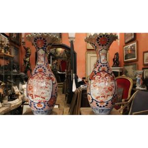 Pair Of Japanese Porcelain Vases — 19th Century 