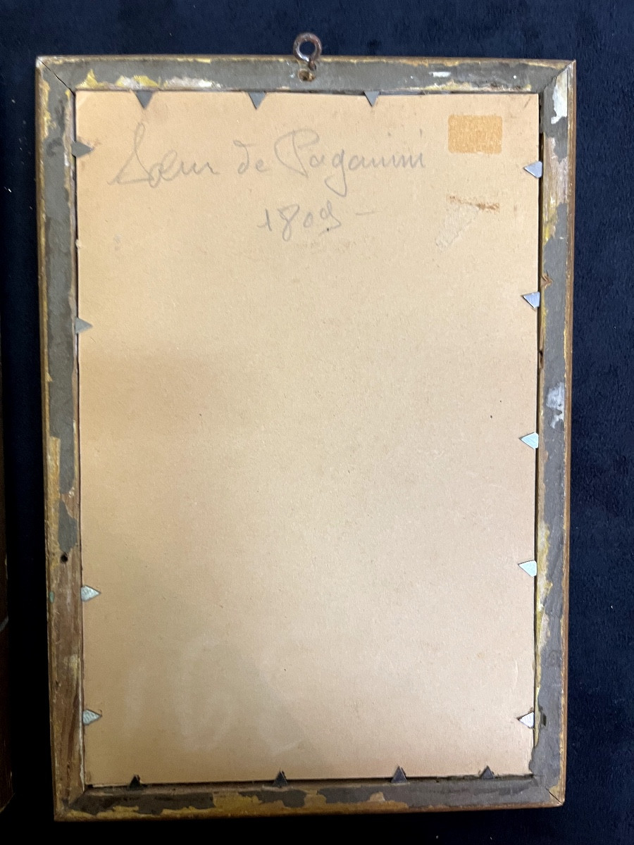 Paintings Under Glass Of The Young Paganini And His Sister-photo-4