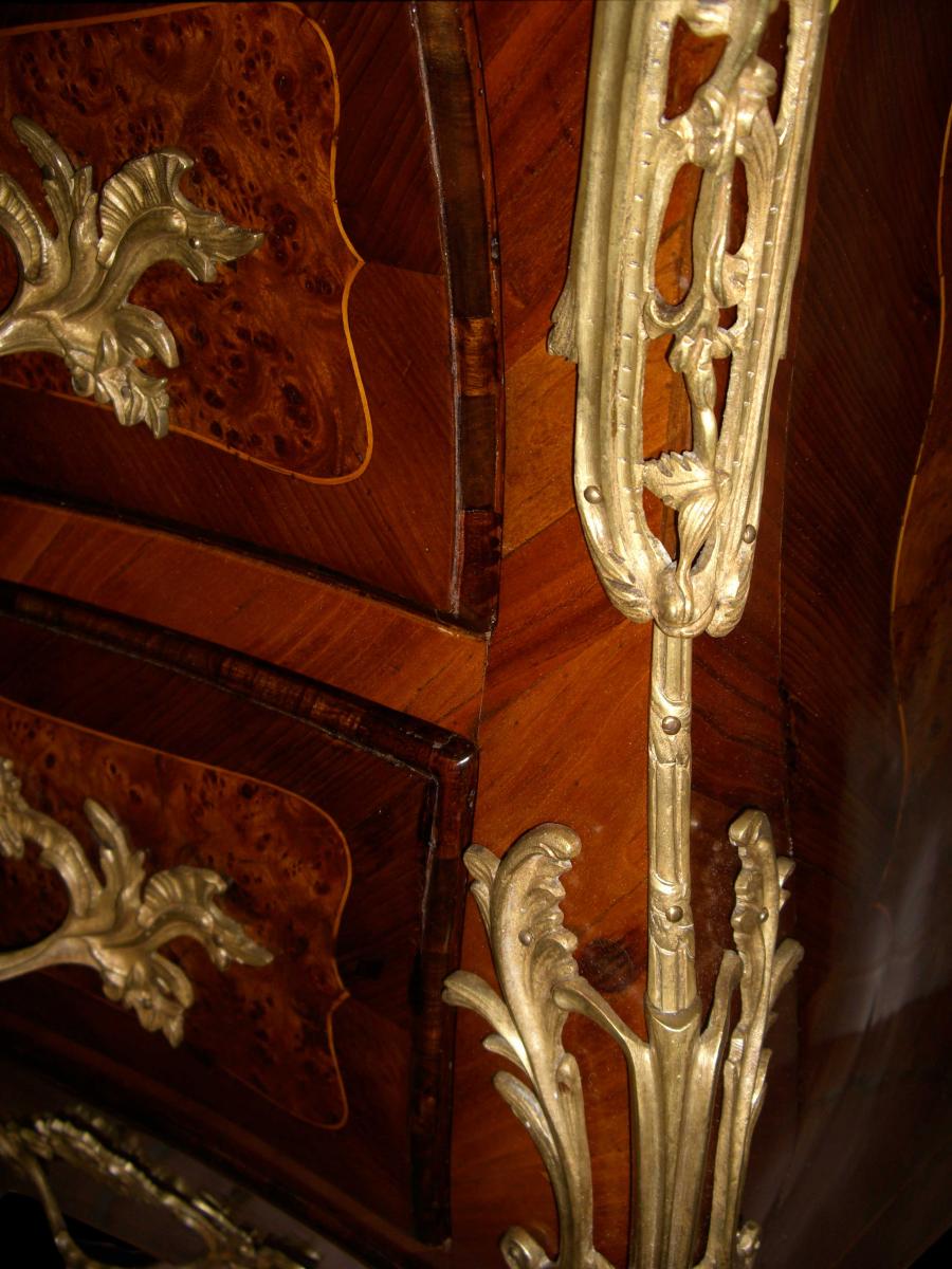 Commode Louis XV Inlaid.-photo-4