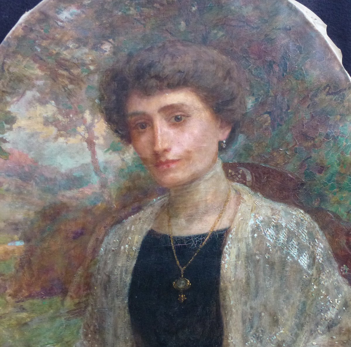 Albert Charpentier Portrait De Femme Huile/toile Début XXème Siècle 1912-photo-3