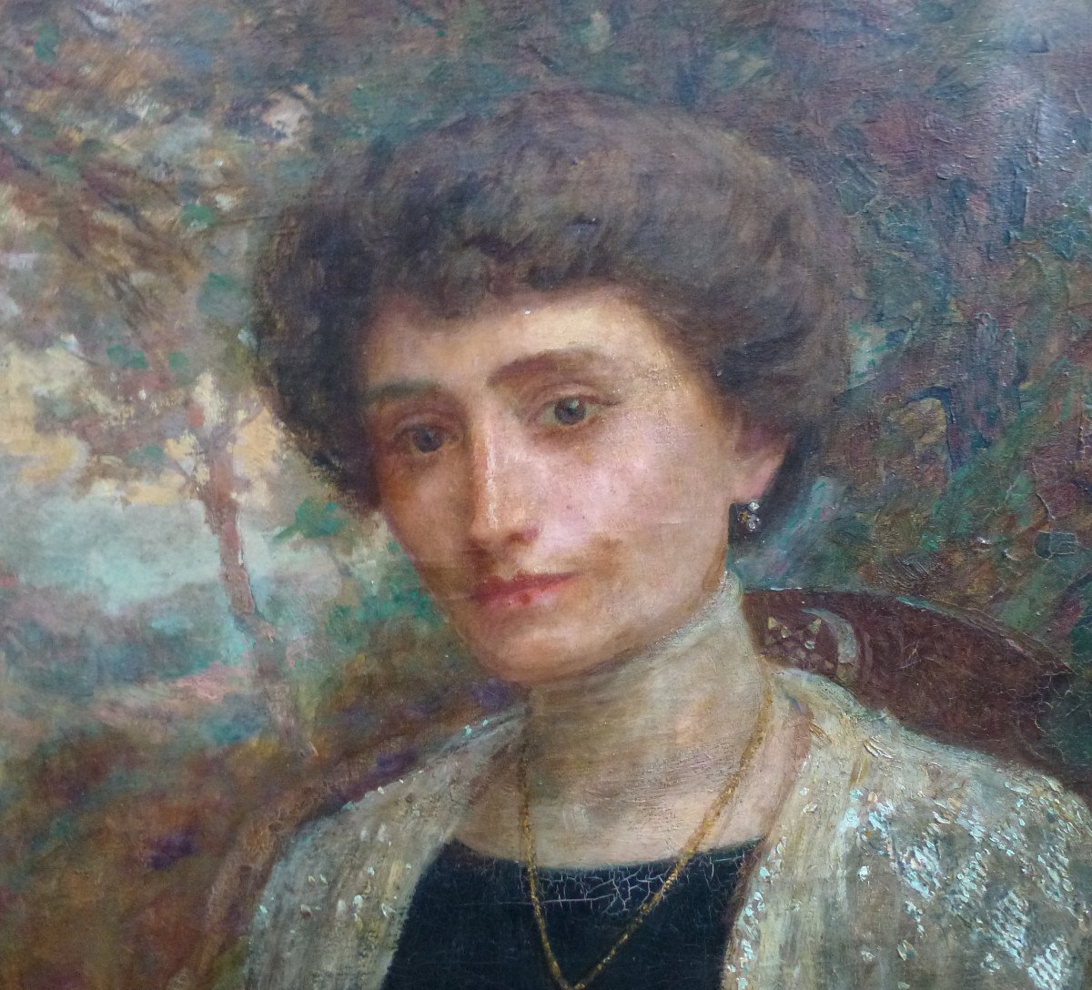 Albert Charpentier Portrait De Femme Huile/toile Début XXème Siècle 1912-photo-1