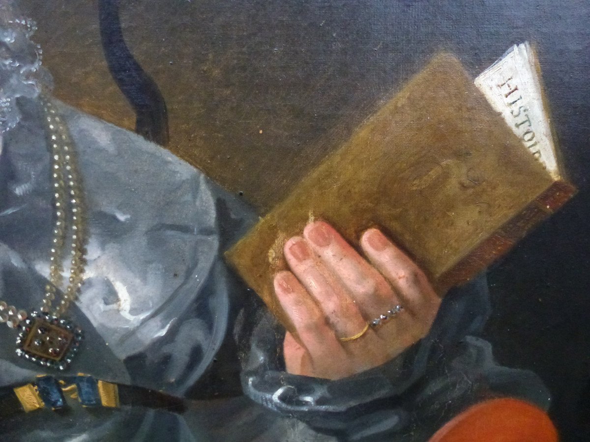 Portrait Of Woman Louis XVIII Period Oil / Canvas Early XIXth Century-photo-4