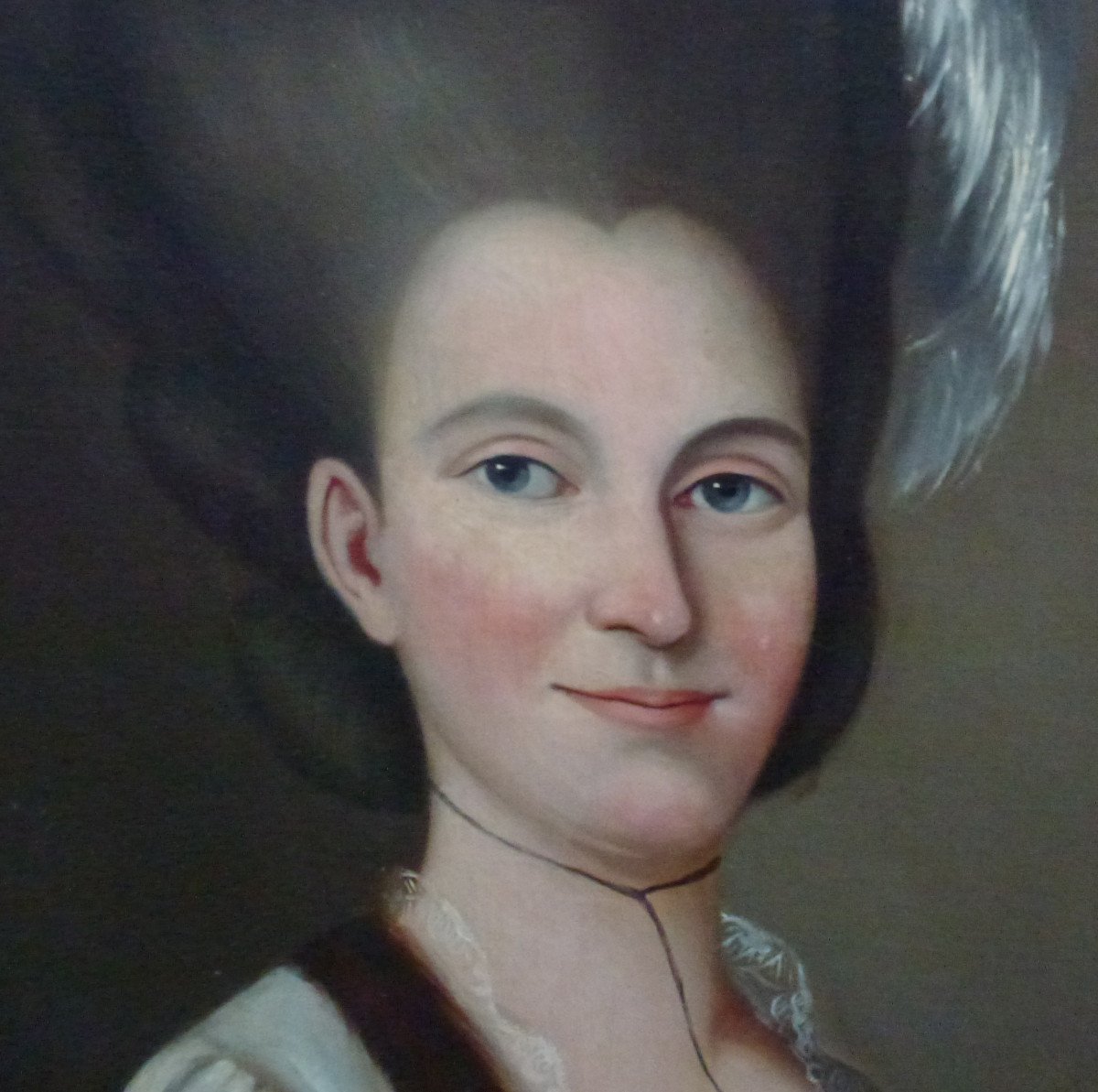 Portrait Of Woman Louis XVI Period French School Of The Eighteenth Century Oil / Canvas-photo-4
