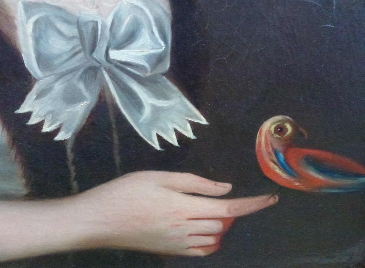 Portrait Of Woman Louis XVI Period French School Of The Eighteenth Century Oil / Canvas-photo-5