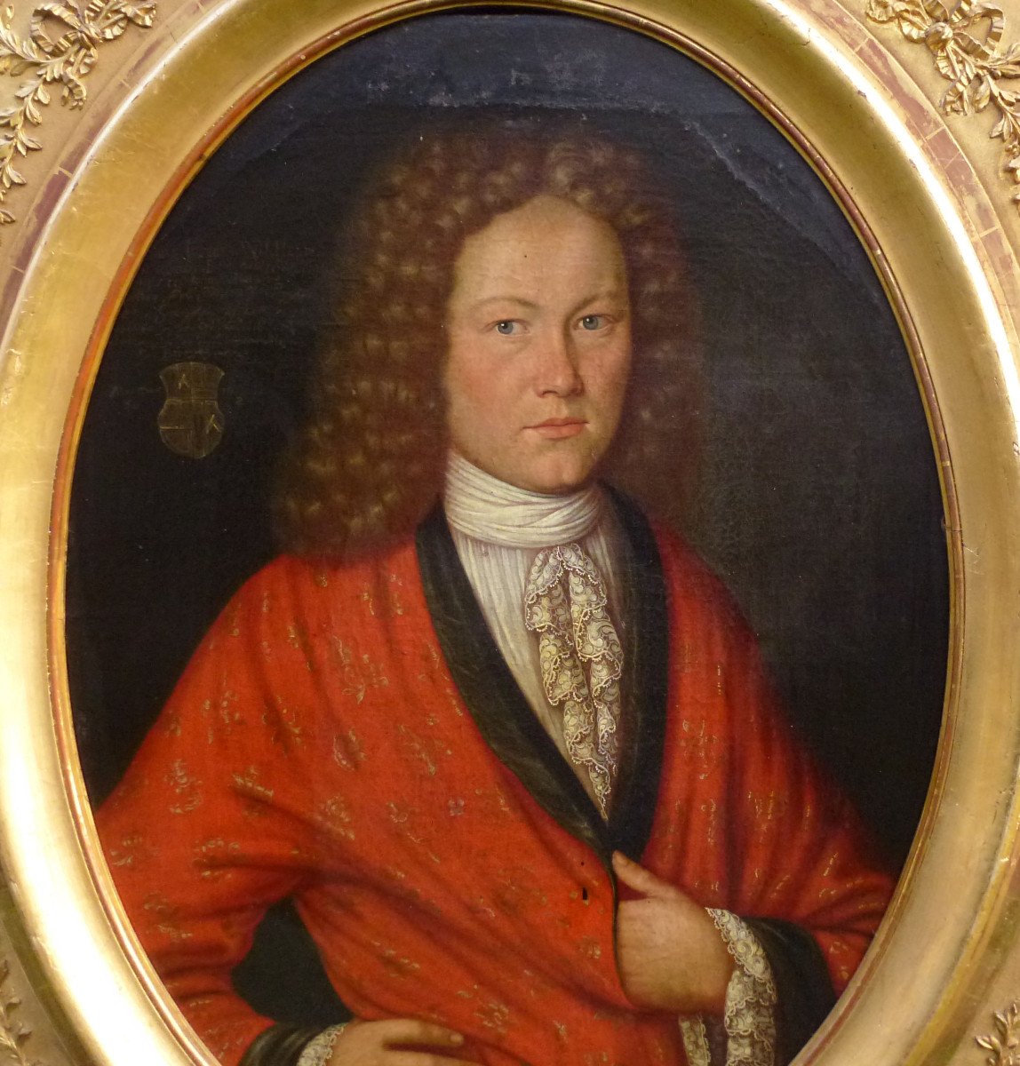 Portrait d'Homme Johann Wilhelm Von Schaumberg Huile/toile Du XVIIIème Siècle-photo-4