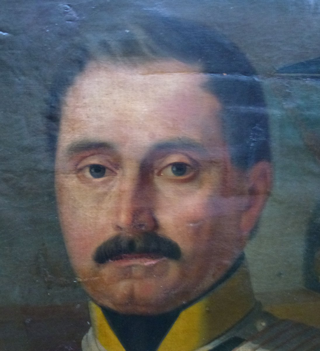 Portrait d'Homme Officier de régiment de lanciers sous Louis Philippe XIXème Siècle Huile/toile-photo-6