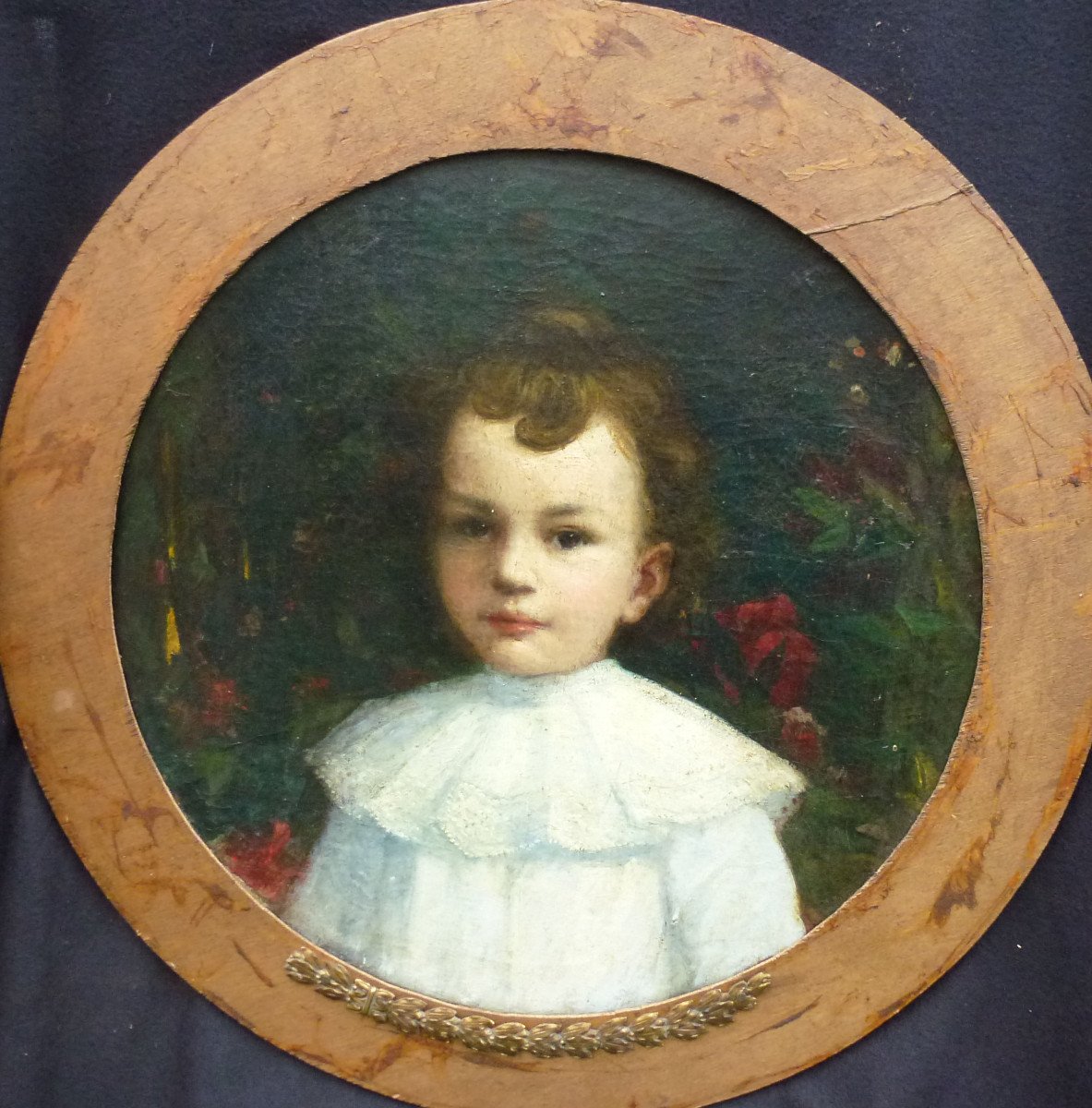 Portrait Of Young Boy Impressionist School Late Nineteenth Century Oil / Canvas-photo-2