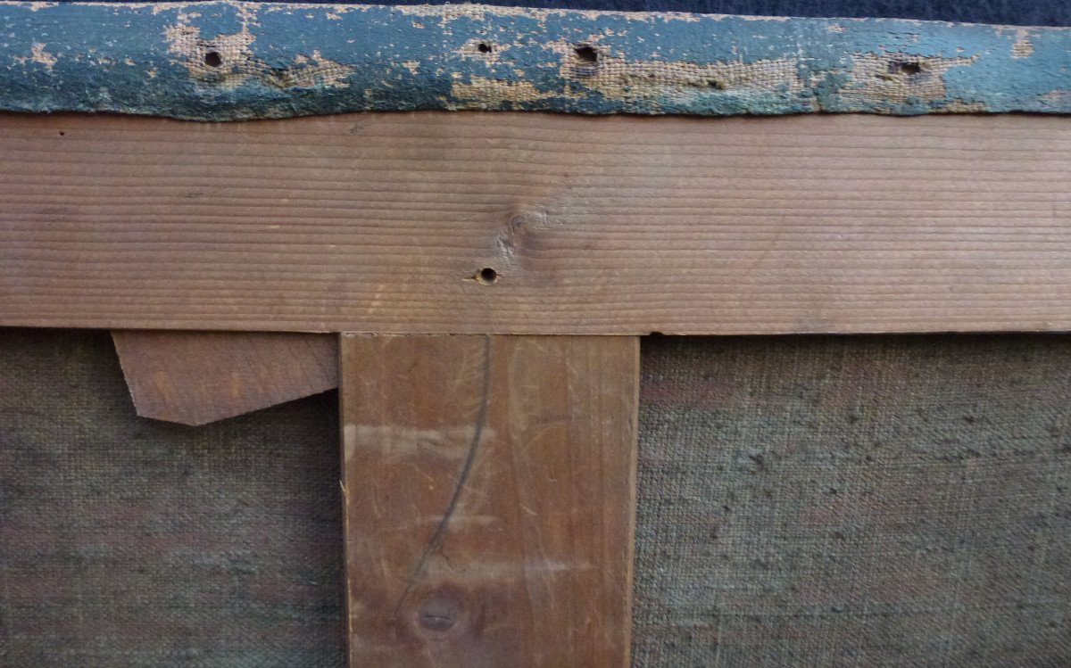 Tableau Religieux Vierge Du Lait Huile/toile Début XVIIème Siècle-photo-7