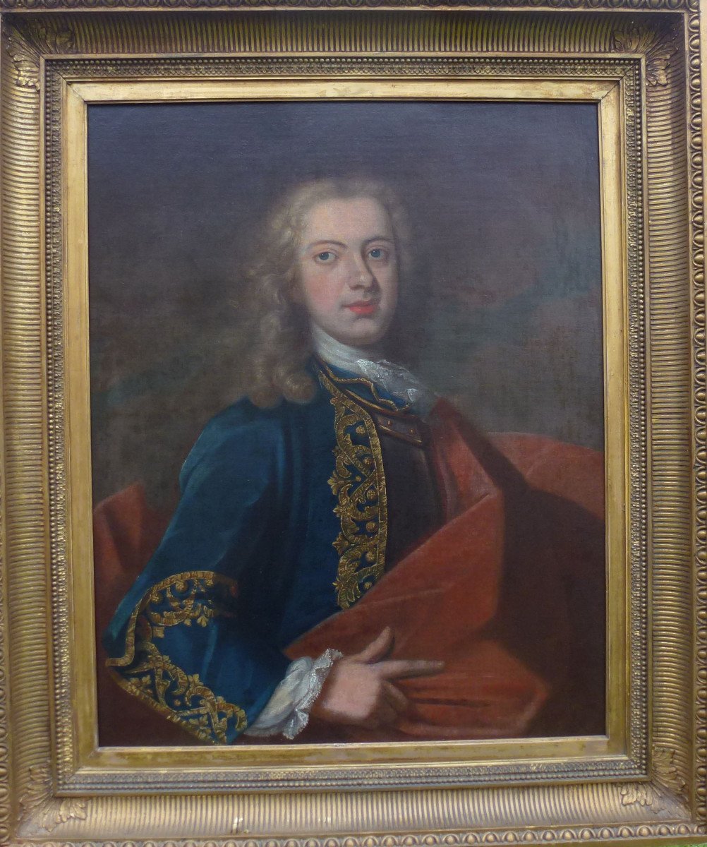 Portrait Of A Man From Montmorency Oil / Canvas Early Eighteenth Century-photo-2