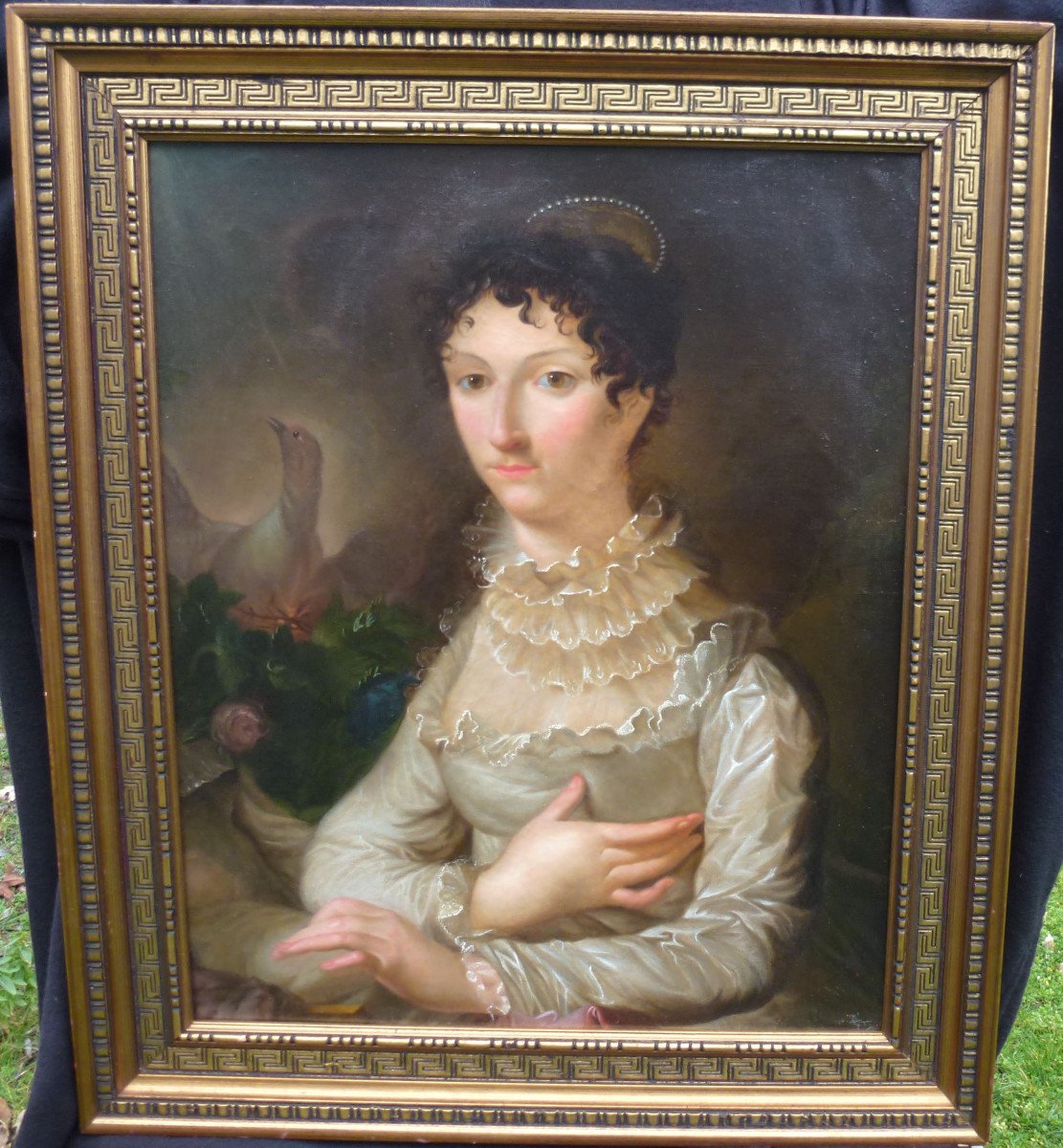 Portrait De Femme Epoque Ier Empire Ecole Française XIXème Siècle Huile/toile