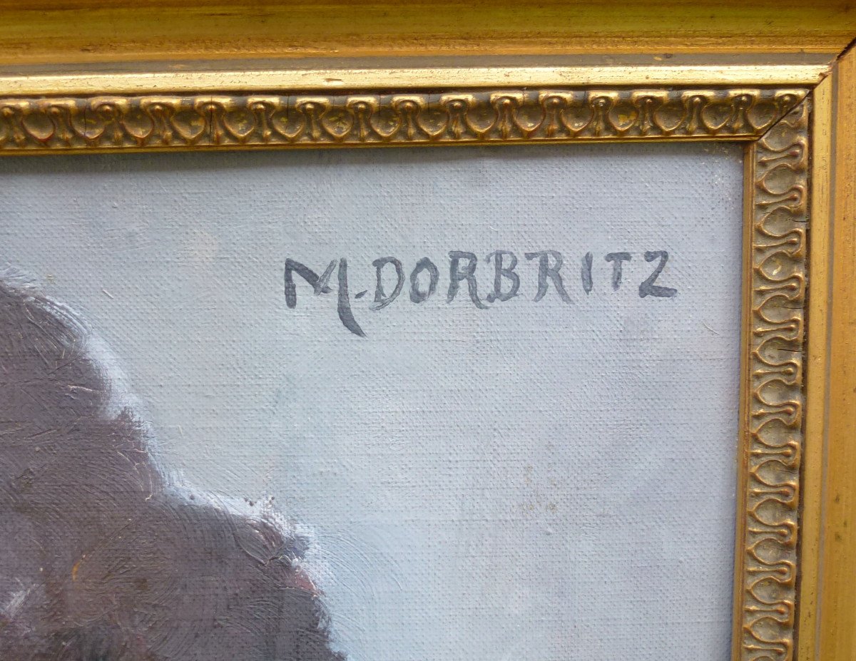 Marguerite Dorbritz Portrait Nu De Femme Huile/toile Du XXème Siècle Signé-photo-2