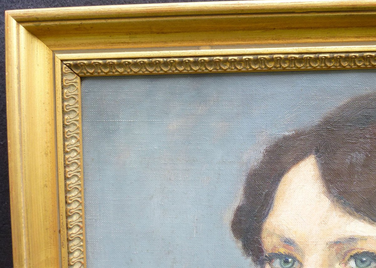 Marguerite Dorbritz Portrait Nu De Femme Huile/toile Du XXème Siècle Signé-photo-4