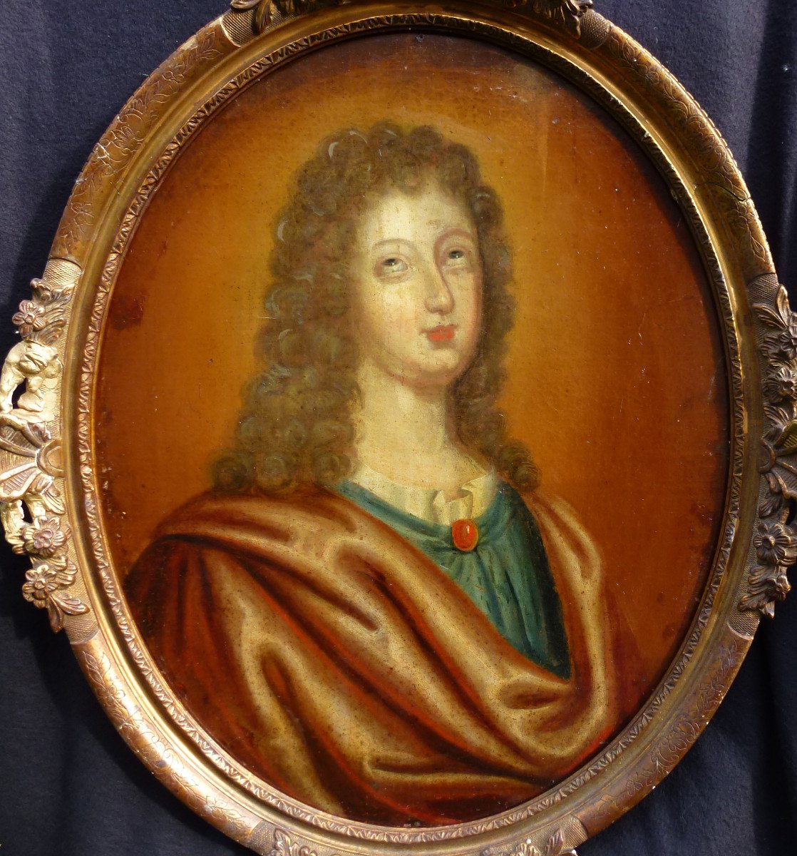 Portrait d'Homme Jésus Christ Huile/toile Du XVIIIème Siècle-photo-3