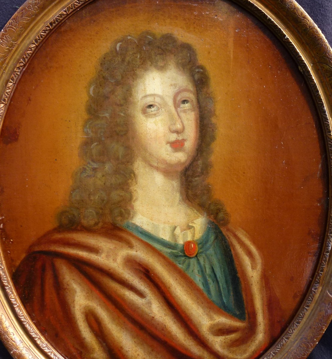Portrait d'Homme Jésus Christ Huile/toile Du XVIIIème Siècle-photo-4