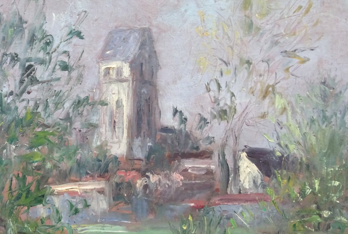 Jacque Monteil (1897-1987) Wissous Près d'Antony Huile Sur Toile XXème Siècle-photo-2