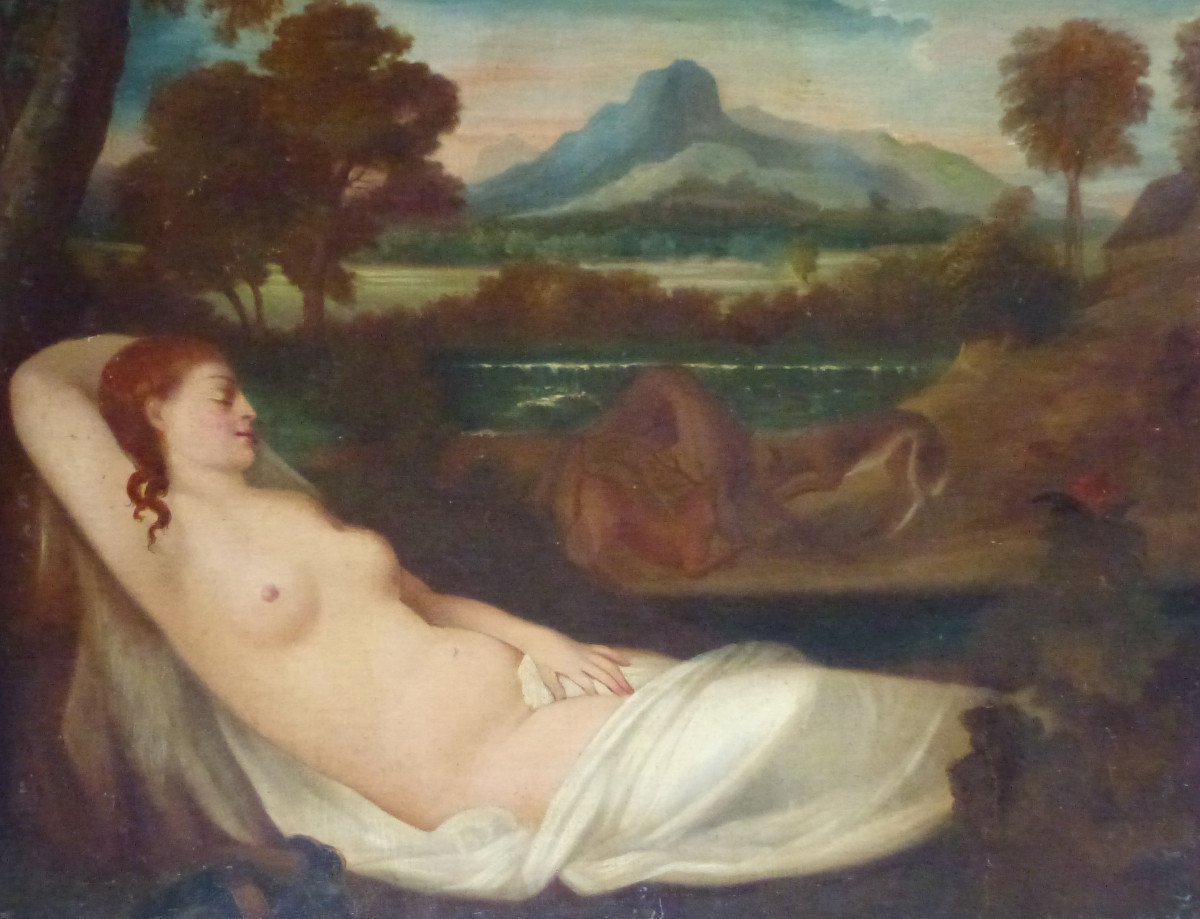 The Venus Of Pardo After Titian French School Early 19th Century Oil/canvas-photo-3