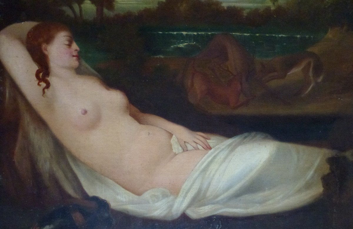 The Venus Of Pardo After Titian French School Early 19th Century Oil/canvas-photo-2