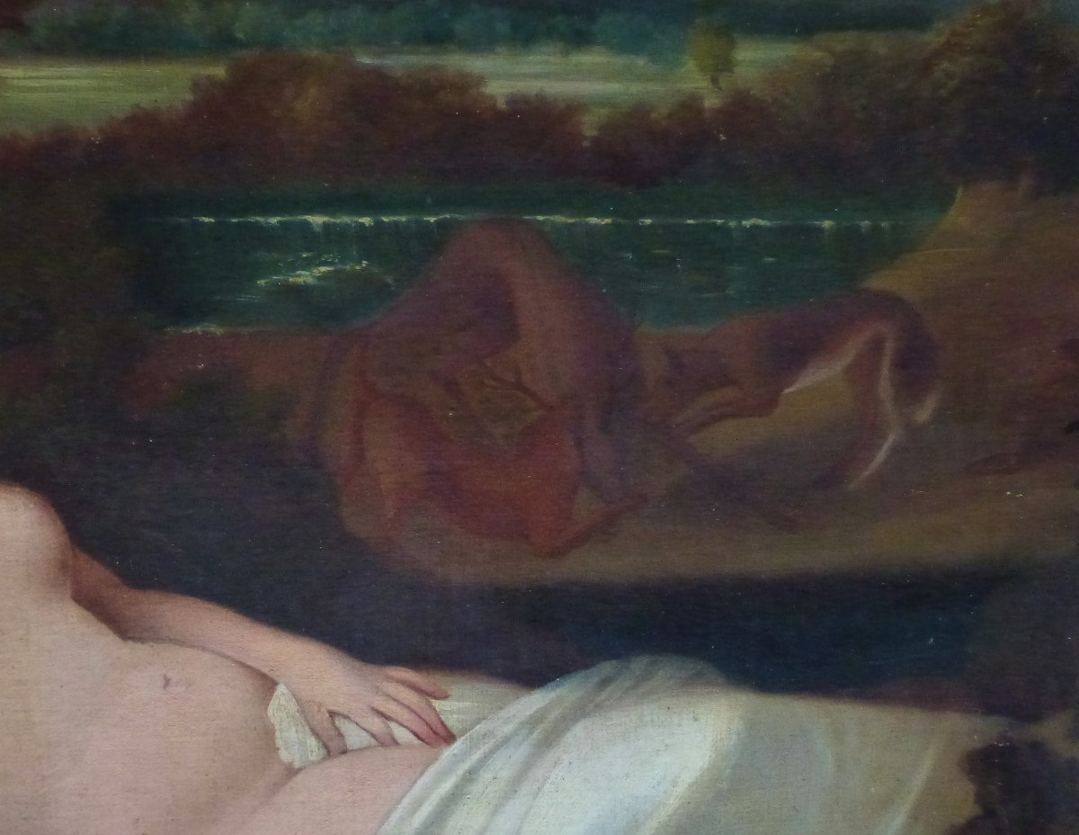 The Venus Of Pardo After Titian French School Early 19th Century Oil/canvas-photo-4