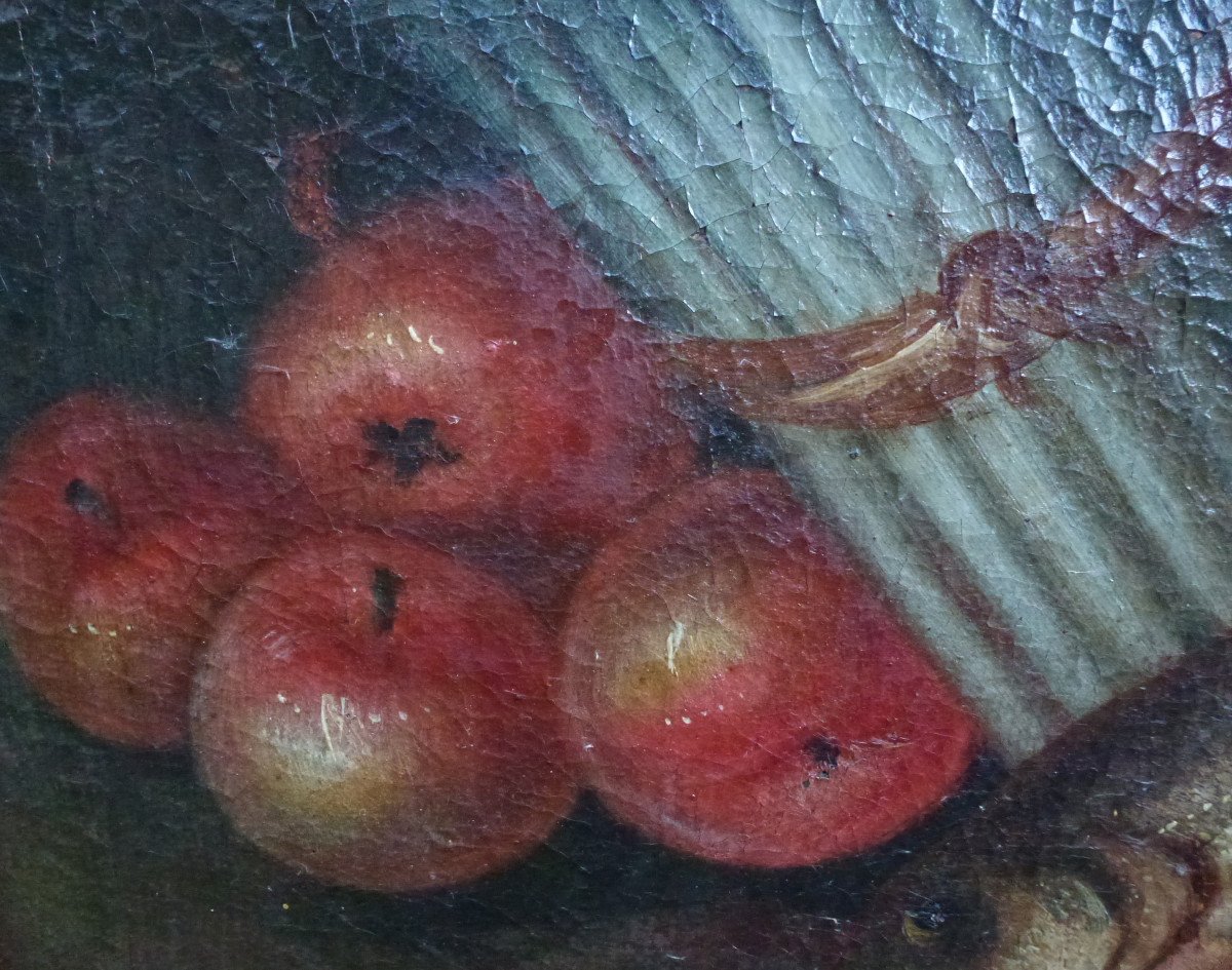 Tableau Nature Morte Aux Poissons Ecole Italienne Huile/toile XVIIe Siècle-photo-5