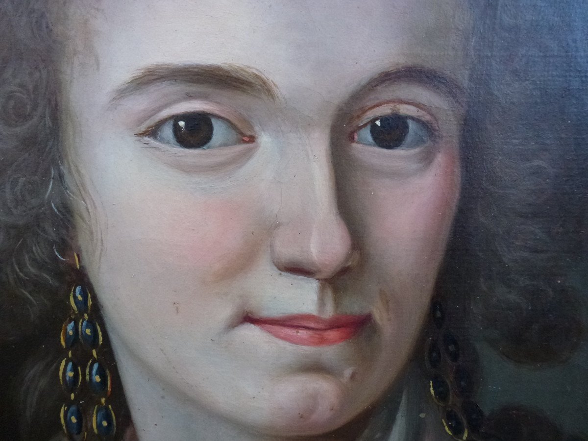 Portrait Of Woman Giulia Lucchesini Louis XVI Oil/canvas From The 18th Century-photo-4