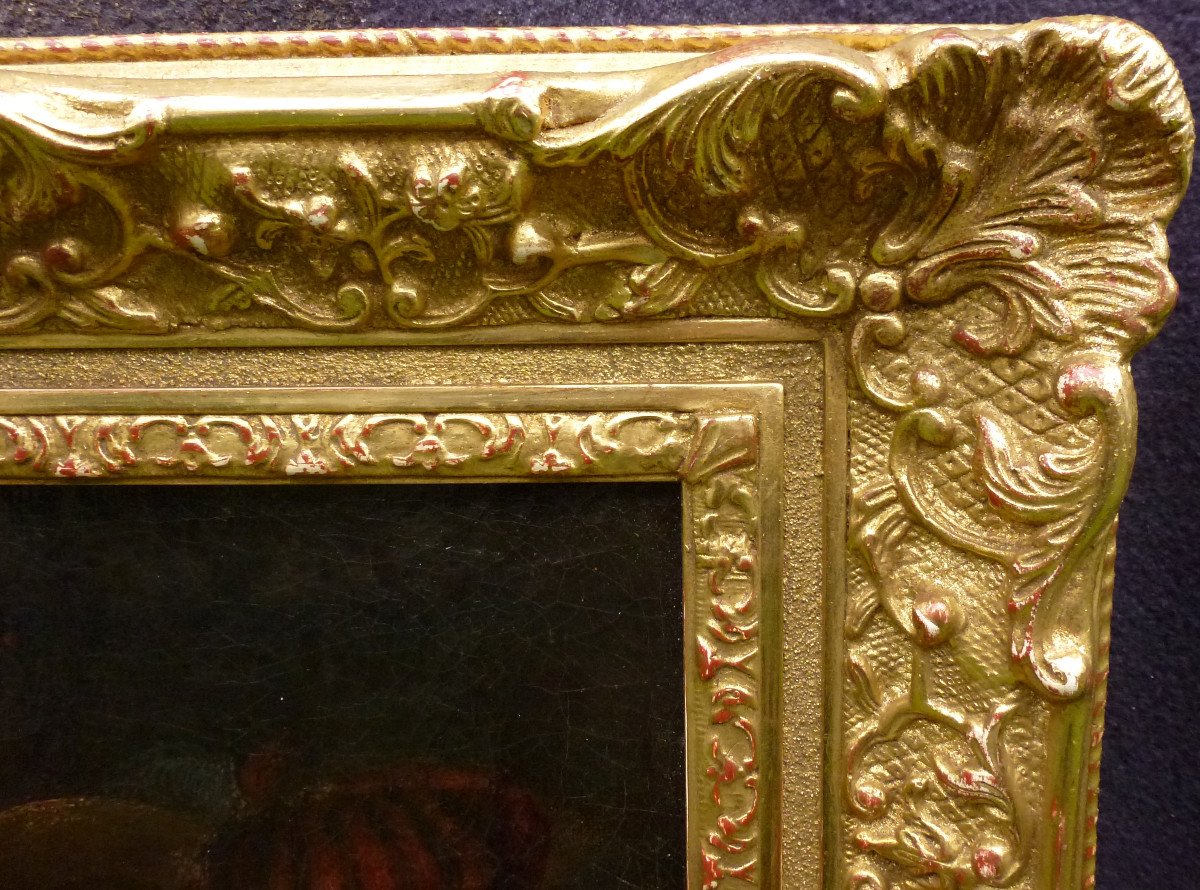 Genre Scene Young Woman With Fruit Oil/canvas Late 17th Century-photo-6