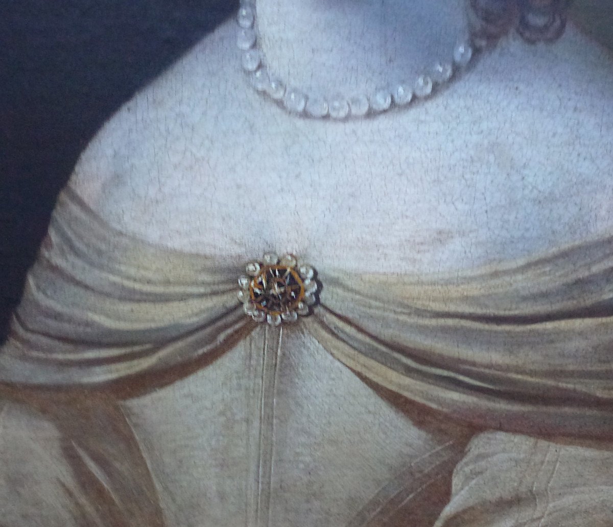 Portrait d'Une Jeune Femme d'Epoque Début Louis XIV Huile/toile Du XVIIe Siècle-photo-4