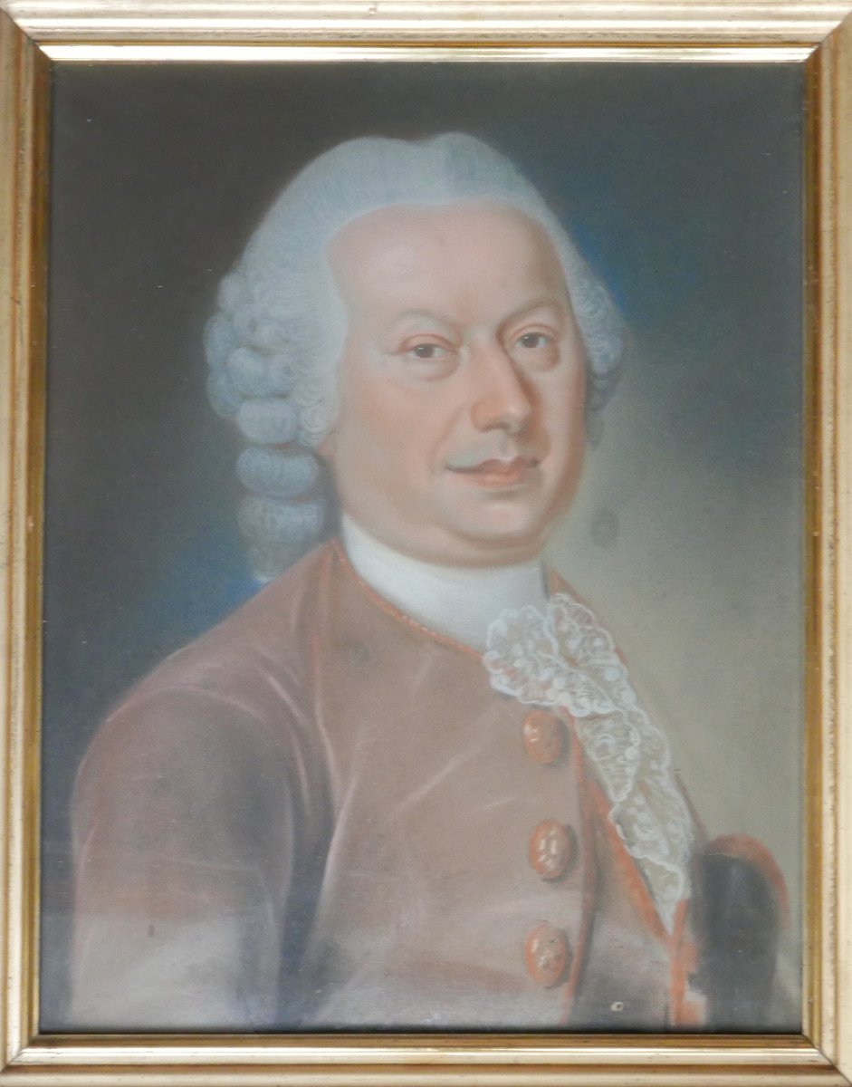 Durand Portrait d'Homme Jacques Marly Ecole Française Du XVIIIème Siècle Pastel-photo-3