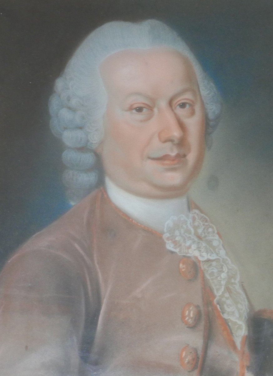 Durand Portrait Of A Man Jacques Marly French School From The 18th Century Pastel-photo-2