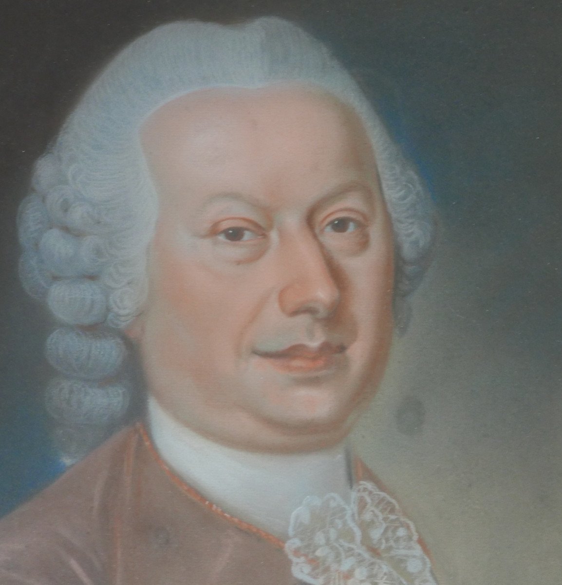 Durand Portrait Of A Man Jacques Marly French School From The 18th Century Pastel-photo-4