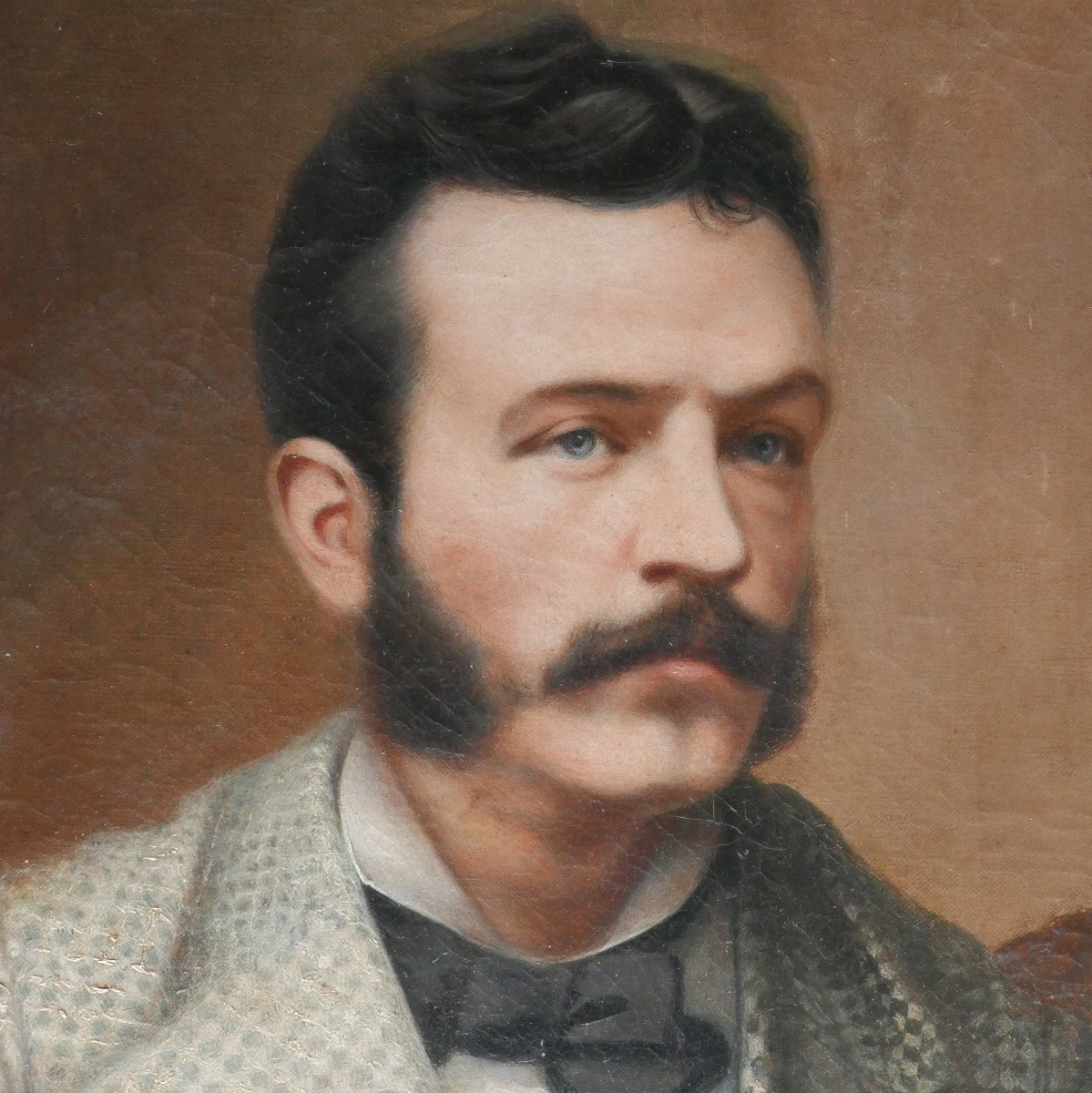 Fred Randoll Oxted Portrait Of A Man French School From The 19th Century Oil/canvas-photo-3