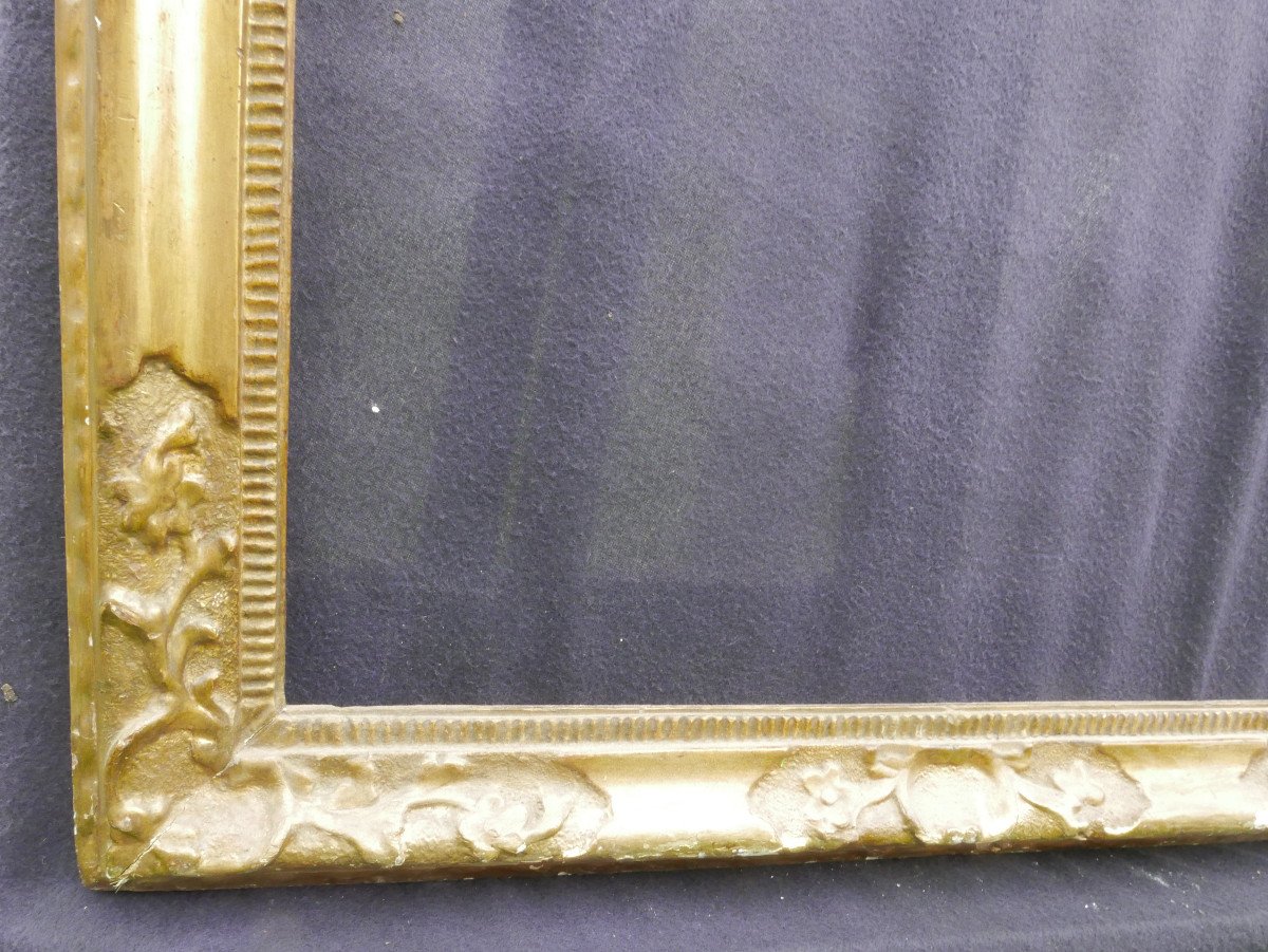 N°903 Italian Frame From The 18th Century In Carved Wood For Chassis 85 X 66.5 Cm-photo-2