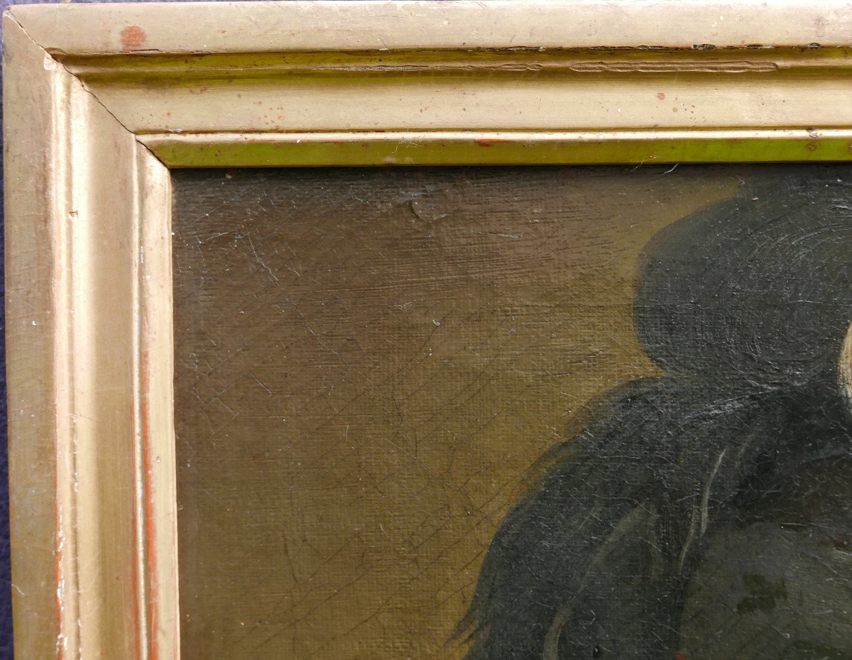 Bonneville Portrait Of Young Man Dog And Cat Oil/canvas From The 18th Century-photo-6