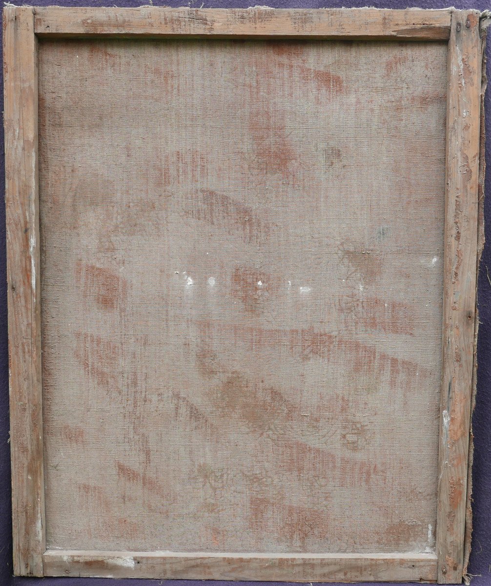 Tableau Scène Religieuse Baptême De Jésus Huile/toile Du XVIIIème Siècle-photo-8