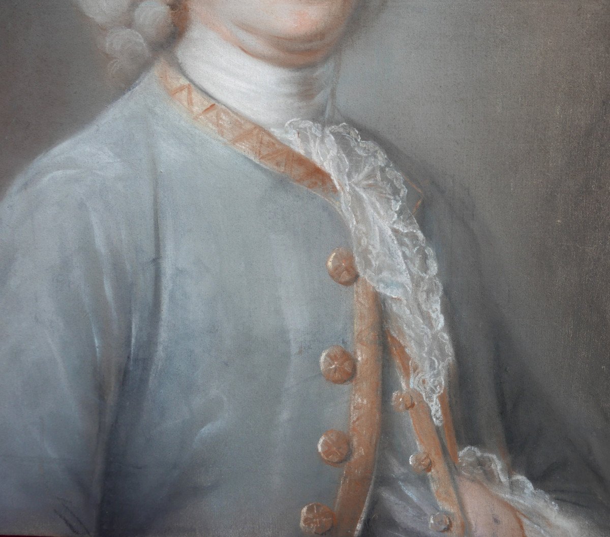 Portrait Of A Man Pierre Deflostre Louis XV Period Pastel 18th Century-photo-3