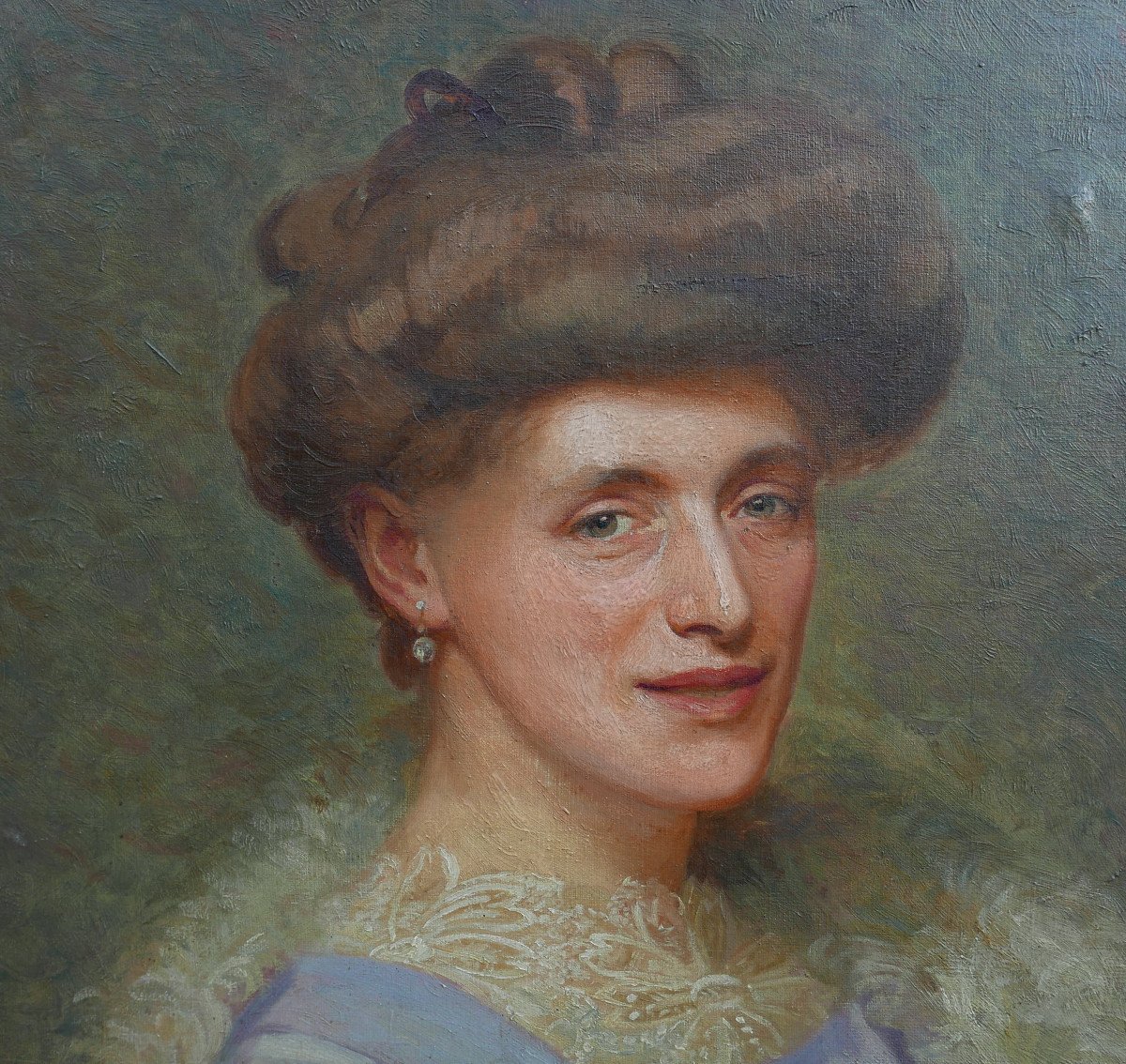 Joseph Alphonse Chauleur Portrait De Femme Huile/toile Du XIXème Siècle-photo-1
