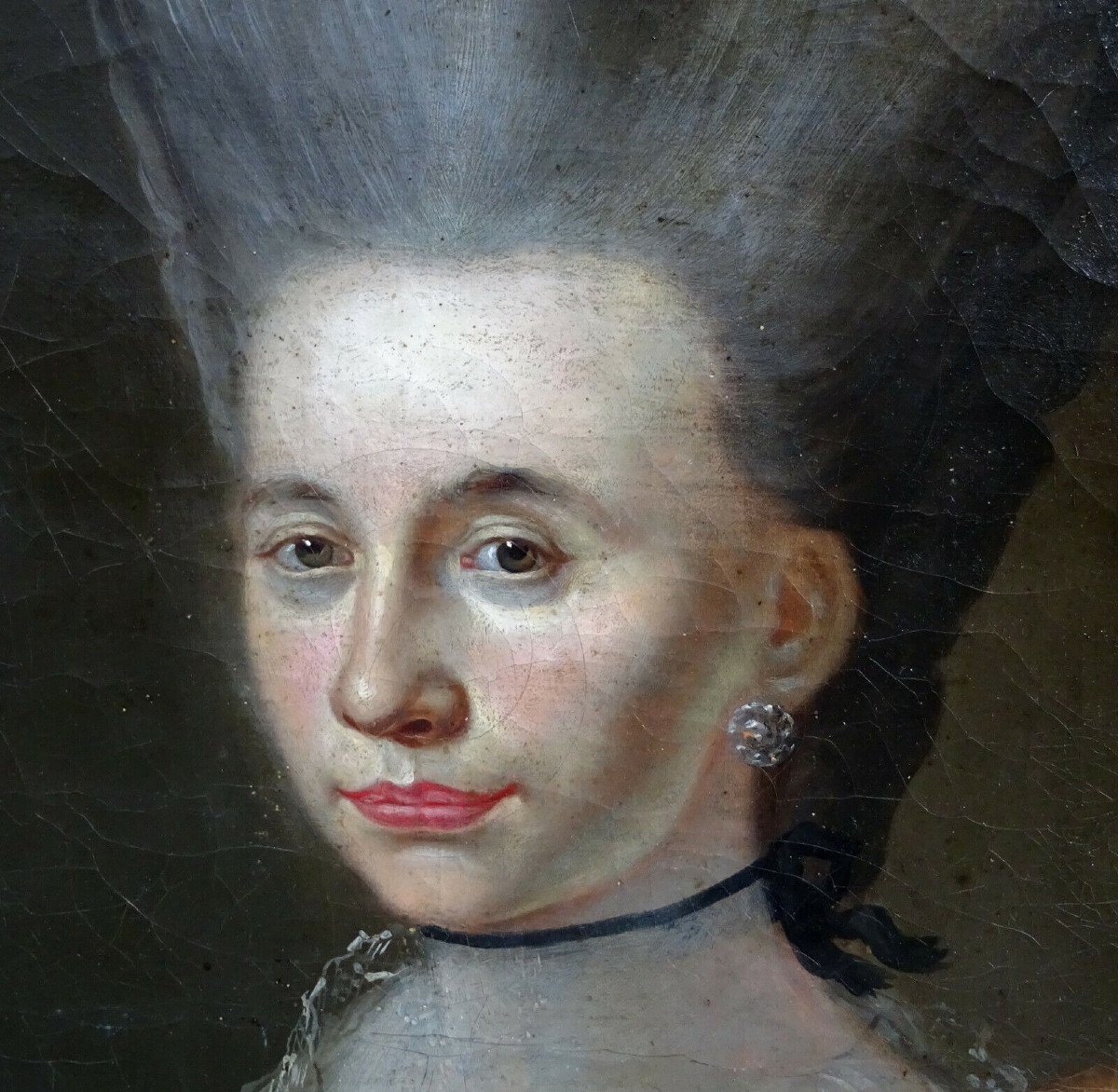 Delerive Portrait Of A Woman Louis XVI Period Oil/canvas 18th Century-photo-4