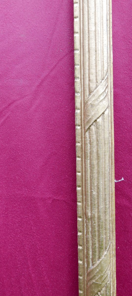 No. 917 18th Century Gilded Frame Carved Wood For Stretcher: 82 X 65 Cm-photo-1