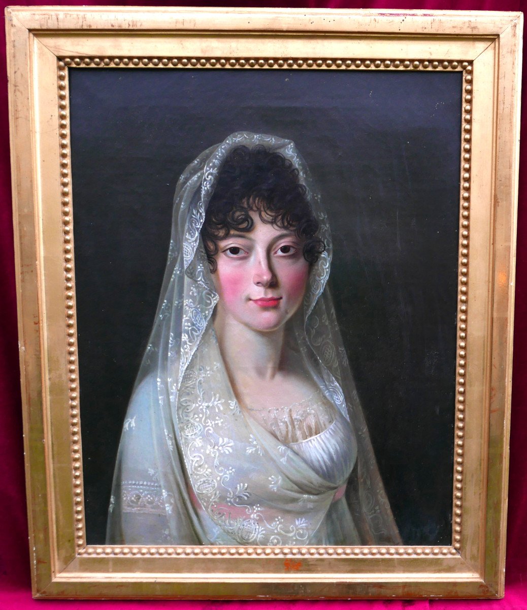 Portrait Of A Young Woman, 1st Empire Period, Oil/canvas, Early 19th Century