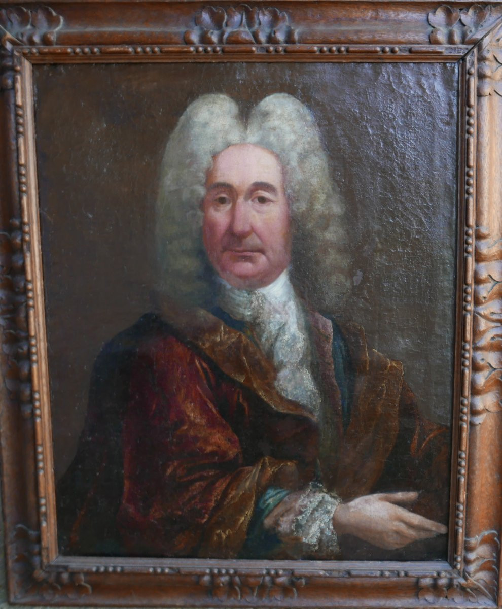 Portrait Of A Man Monsieur De Pomponne Oil/canvas 18th Century-photo-2