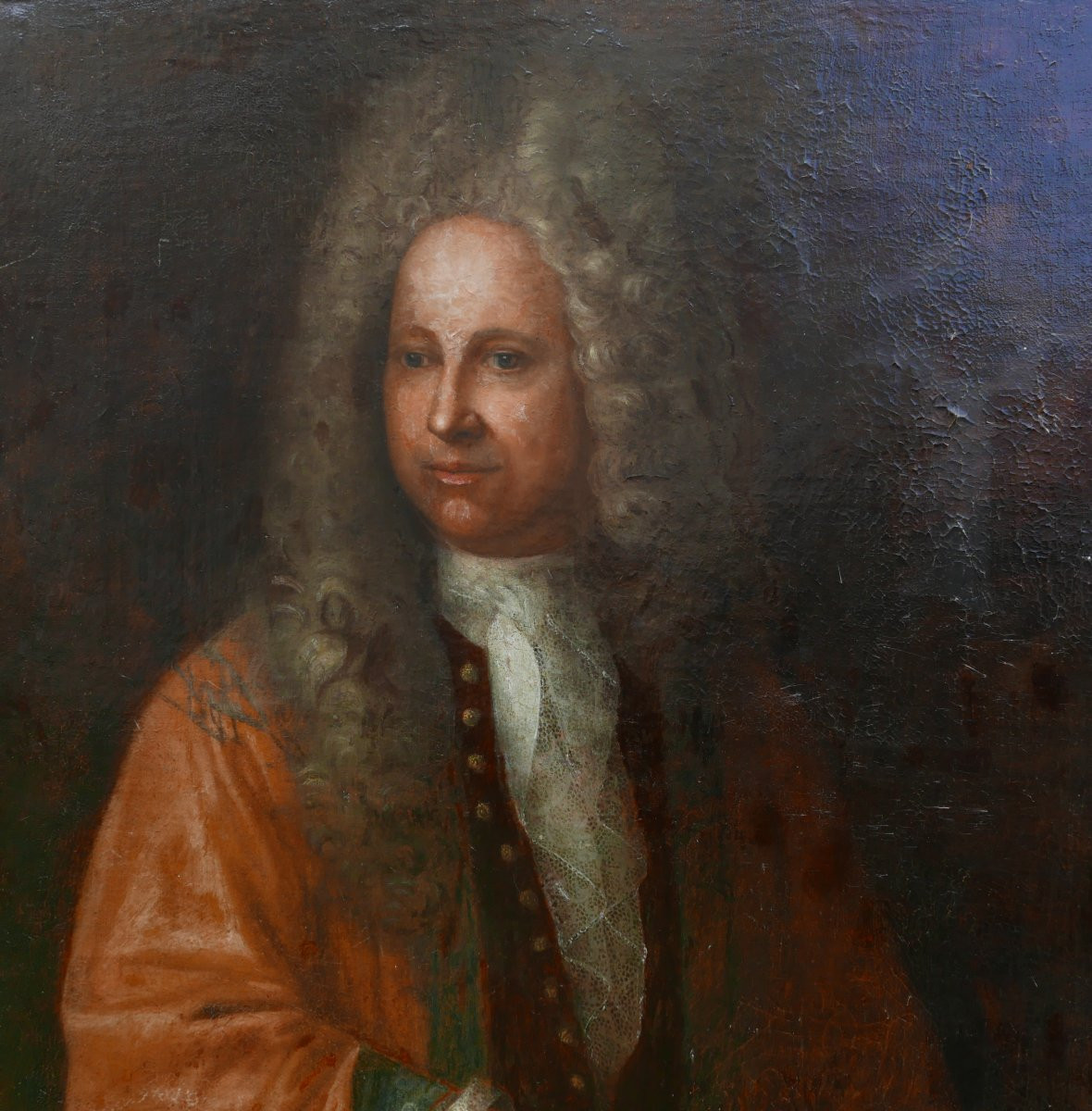 Portrait Of A Man Baron Estroumeau De Tersannes Oil/canvas 18th Century-photo-3