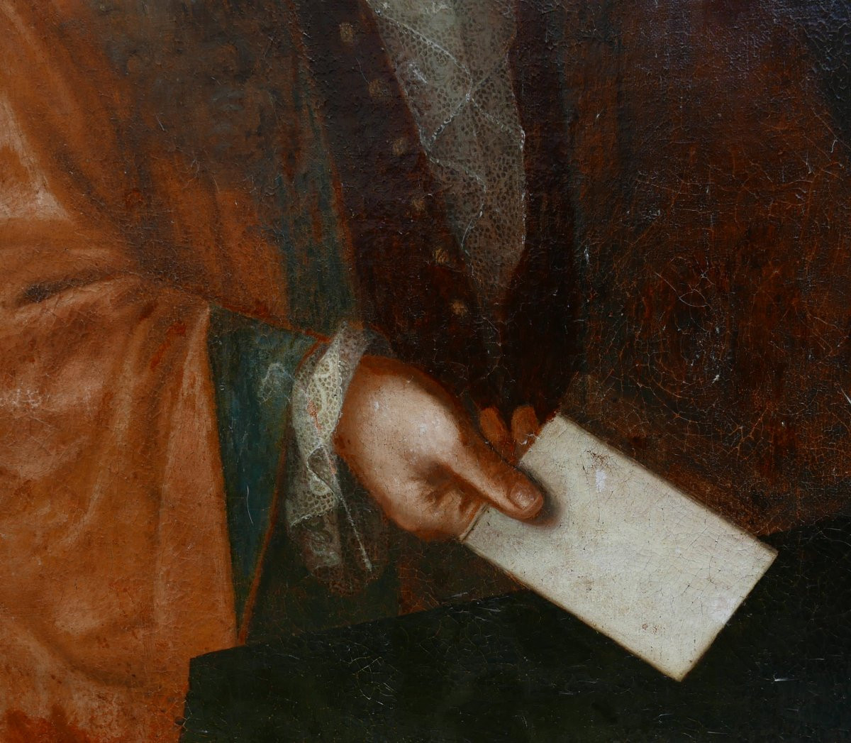 Portrait Of A Man Baron Estroumeau De Tersannes Oil/canvas 18th Century-photo-4