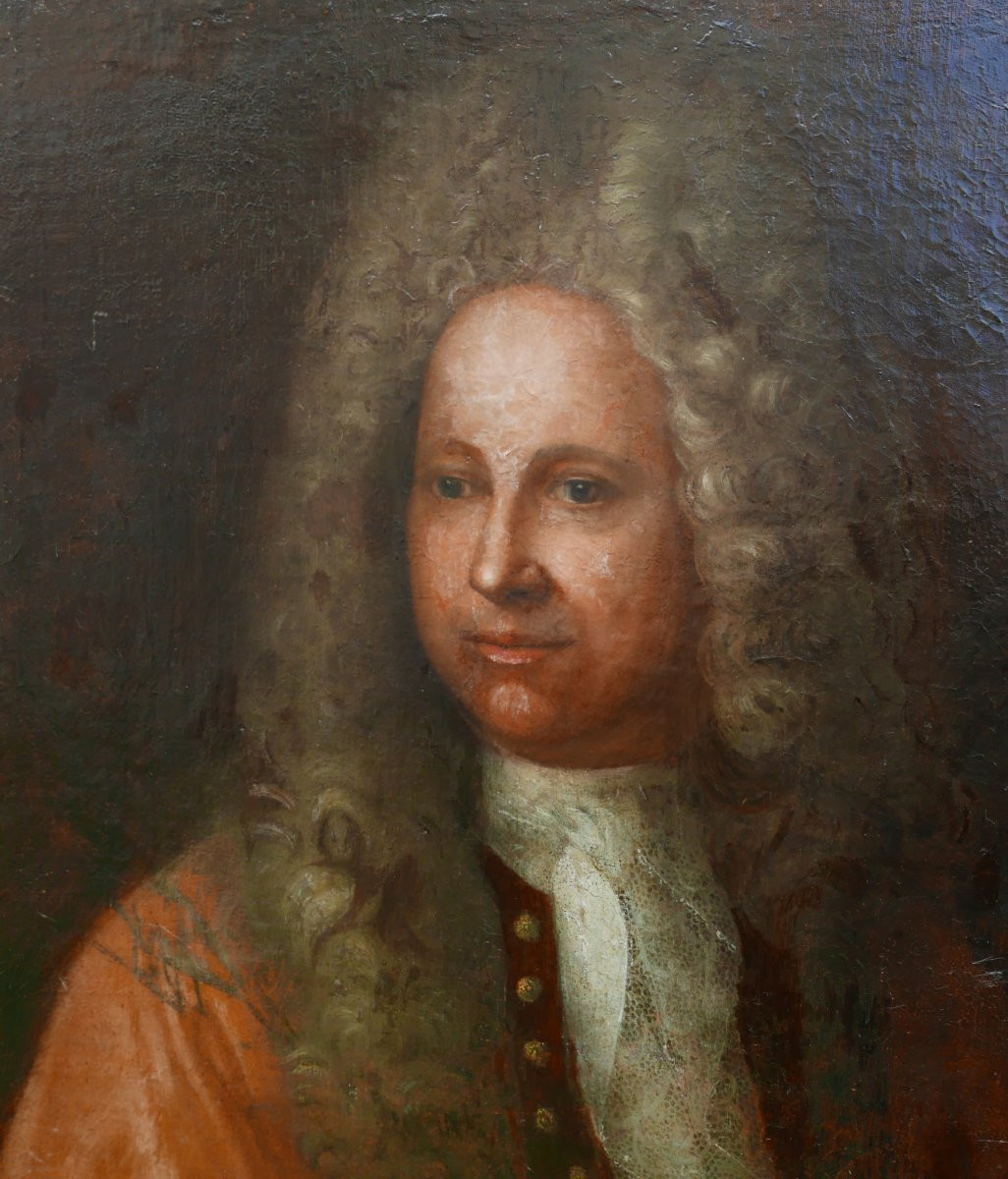 Portrait Of A Man Baron Estroumeau De Tersannes Oil/canvas 18th Century-photo-2