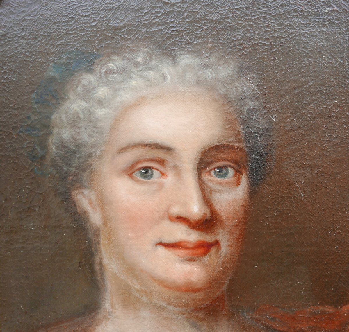 Oval Portrait Of A Woman, Regency Period, Louis XV, Oil/canvas, 18th Century-photo-2