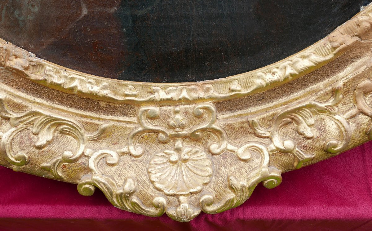 Oval Portrait Of A Woman, Regency Period, Louis XV, Oil/canvas, 18th Century-photo-7