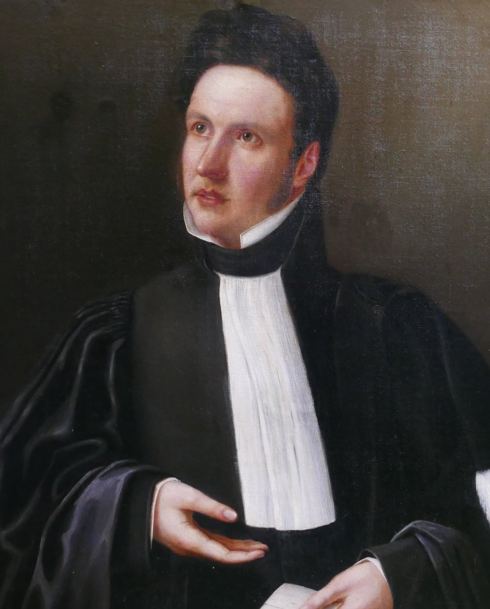 Large Portrait Of A Lawyer, French School, 19th Century, Oil/canvas-photo-3