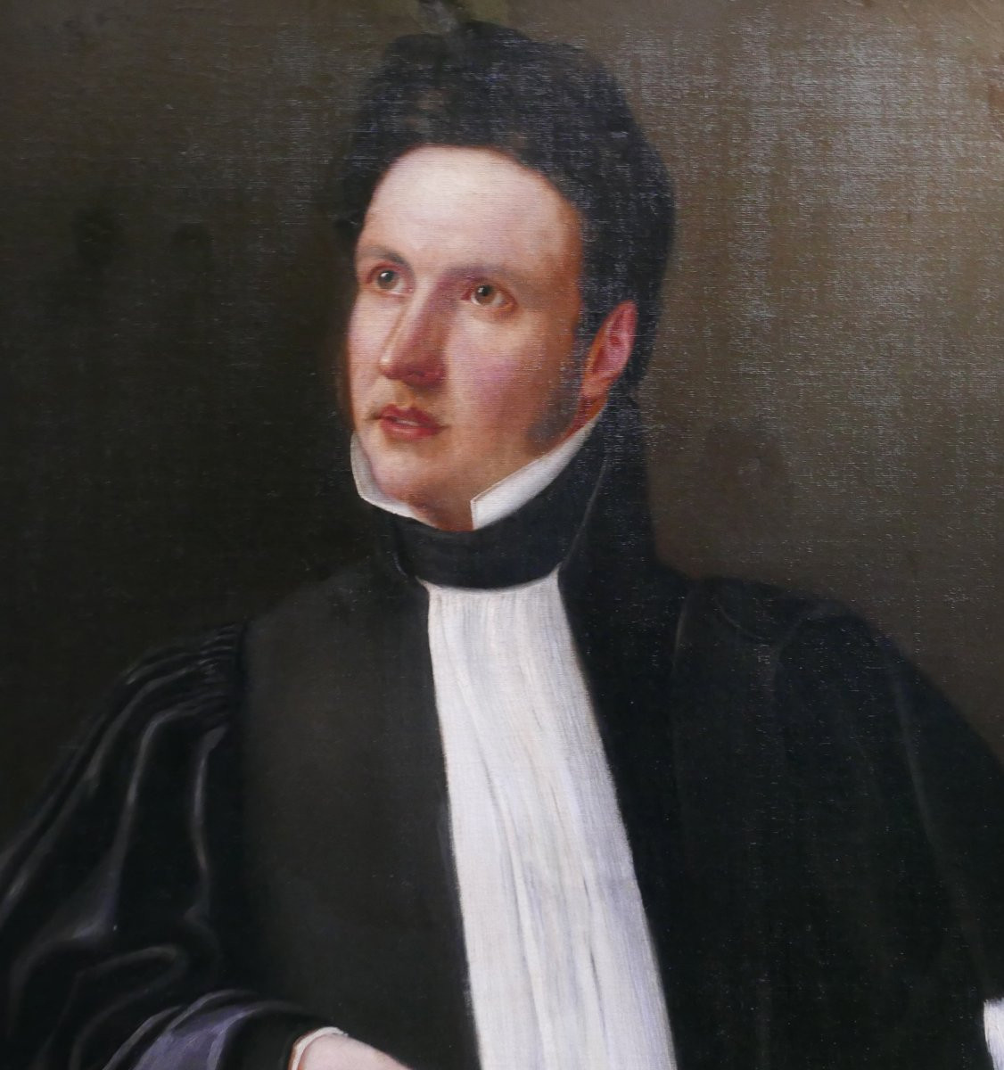 Large Portrait Of A Lawyer, French School, 19th Century, Oil/canvas-photo-4
